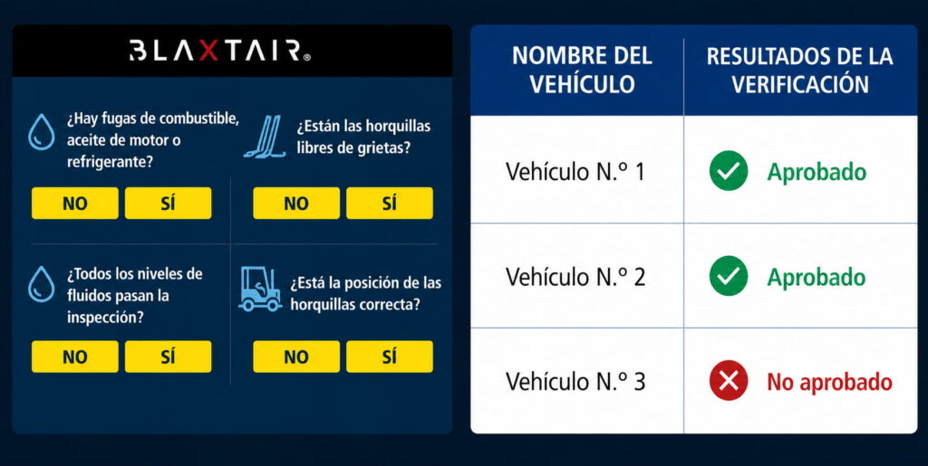 checklist carretilla elevadora